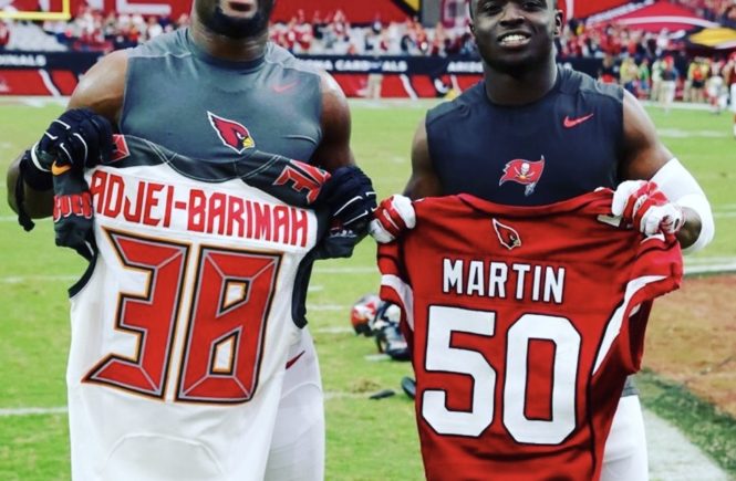 Former ArizonaCardinals linebacker Gabe Martin and former Tampa Bay Buccaneers cornerback Jude Adjei-Barimah are teaming up to open Pro Recovery Zone,